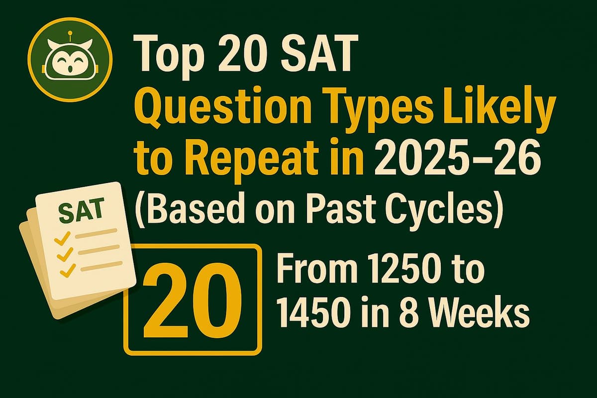 Sat Math All Question Types Top 20 SAT Question Types Likely to Repeat in 2025–26 (Based on Past ...